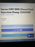 Bosch Perkins pumpa lucas cav 3266206B