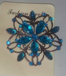 TIRKIZNO - PLAVI  BROŠ - NOVO