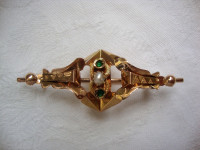 ZLATNI BROŠ - BIEDERMEIER GOLD BROOCH 585