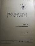 Onomastica Jugoslavica - br. 14 - 1991.