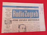 RADIO ZAGREB - časopis novine br. 51  iz 1952.g.