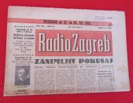 RADIO ZAGREB - časopis novine br. 52 iz 1952.g.