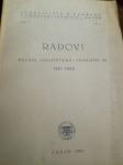 Radovi Filozofski fakultet Zadar - lingivistika 1961/62