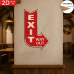 - 2D printani ravni znak, dizajn s vintage znakom strelice