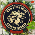 "BAD BLUE BOYS DINAMO ZAGREB"- vintage pločica 20x20 cm 2D ravni