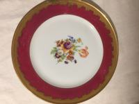 BAVARIA vintage tanjur od porculana sa cvjetnim motivom ručni rad