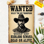 Billy "The Kid" Thompson- WANTED metalna pločica 30cm*20cm