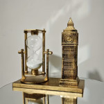 Brončani pješčani sat s tornjem - Vintage nedigitalni mjerač vremena