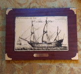 Dekorativna slika: Vintage jedrenjak iz 1647.