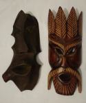 Dekorativne drvene maske (2 kom)