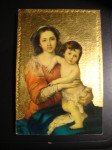 Drvena slika Madona s djetetom