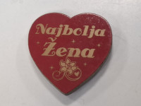 Drveni magnet srce - Najbolja žena