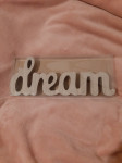 Drveni ukrasni natpis DREAM