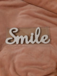 Drveni ukrasni natpis SMILE