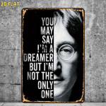 John Lennon(Beatles) metalna ploča sa dirljivom porukom 30cm*20cm
