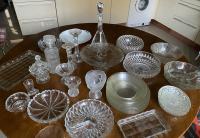 Kristalne/staklene zdjele tanjuri, vaze, sviječnjaci i ostalo