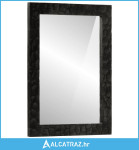 Kupaonsko ogledalo crno 50 x 70 x 2,5 cm od drva manga i stakla - NOVO