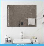 LED kupaonsko ogledalo *Transparent*an 80 x 60 cm Pravokutni - NOVO