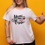MAJICA SA ŠALJIVIM NATPISOM ŽENSKA "Mami treba vino" M bijela