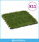 Pločice umjetne trave 11 kom 30 x 30 cm zelene - NOVO