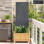 Privatnost u vrtu Antracit 50 x 140 cm Hladno valjana čelična - Antrac