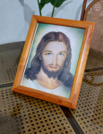 Religijska slika Isus. Uokvirena