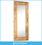 Ručno izrezbareno ogledalo 110 x 50 x 11 cm masivno drvo manga - NOVO