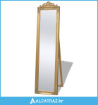 Samostojeće zidno ogledalo u baroknom stilu 160 x 40 cm zlatno - NOVO