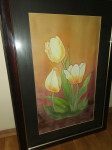 Slika - Tulipani na svili