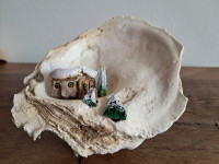 Snježna bajka - dekoracija od školjke i naplavina