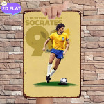 Socrates legendarni doktor nogometa,metalna pločica 30cm*20cm