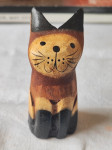 Ukrasna drvena figura mačka - ručni rad