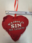 Ukrasno plišano srce Najbolji sin