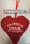Ukrasno plišano srce Najbolji unuk