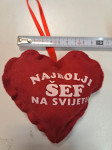 Ukrasno plišano srce Najbolji šef