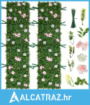 Umjetna luksuzna cvjetna zidna pozadina, 2 KOM, svaka ploča 61 x 243,8