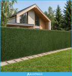 Umjetna ograda Svijetlo zelena 1 x 6 m PVC i čelik - NOVO
