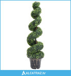 Umjetni spiralni šimšir s posudom zeleni 117 cm - NOVO