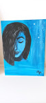 Umjetnička slika "Plava žena" 30 cm x 40 cm