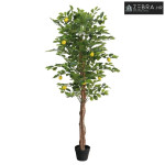 Umjetno stablo limuna s 3 debla zeleno 180 cm PP - 180 cm