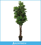 Umjetno stablo lirastog fikusa 134 listova 120 cm zeleno - NOVO