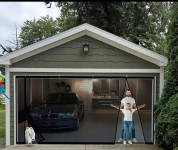Zastitna mreža za vrata garaže dimenzija 400x200 cm magnet