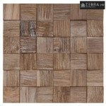 Zidna Ploča 11 kom. Prirodna 30 x 30 x 2 cm - Bijela