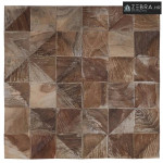 Zidna Ploča 11 kom. Bjeljen 30 x 30 x 2 cm Masivni teakov drvo - Bijel