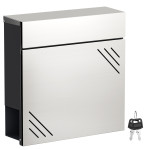 Zidni poštanski sandučić s utorom za spremnik mekim zatvaranjem od neh