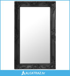 Zidno ogledalo u baroknom stilu 50 x 80 cm crno - NOVO