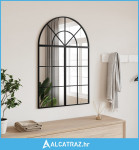 Zidno ogledalo crno 60 x 90 cm lučno željezno - NOVO