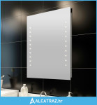 Zidno Ogledalo za kupaonicu s LED svjetlom 60 x 80 cm (D x Š) - NOVO