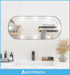 Zidno ogledalo s LED svjetlima 35x80 cm stakleno ovalno - NOVO