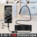Endoskop mini kamera, 2m, LED svijetla, za mobitele ili PC,vodootporna